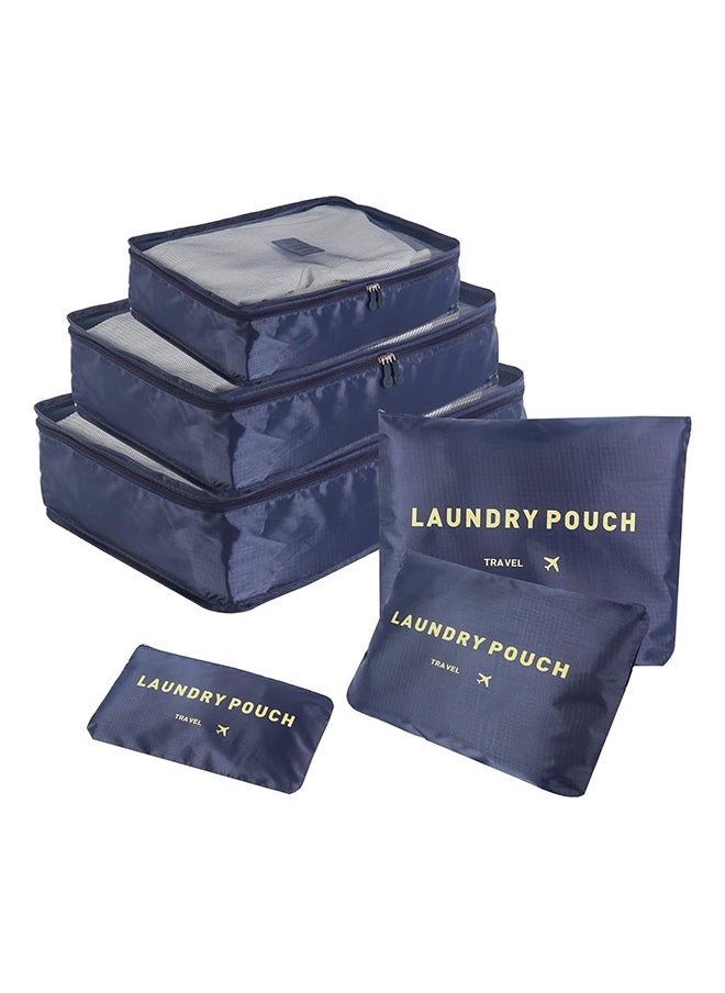 SKY-TOUCH - 6Pcs Set Travel Luggage Organizer Packing Cubes Set Storage Bag Waterproof Laundry Bag Traveling AccessoriesBlue - Image 1