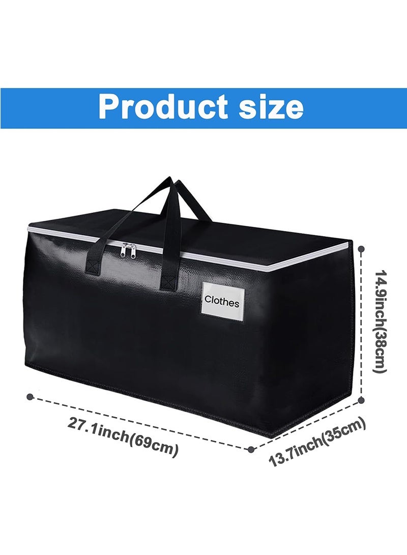 Topyich 4 Pack Heavy Duty Packing Bags,93L Extra Large Moving Bags with Zipper, Reinforced Handles and Tag Pocket,Storage Bags for Space Saving, Fold Flat - Image 5