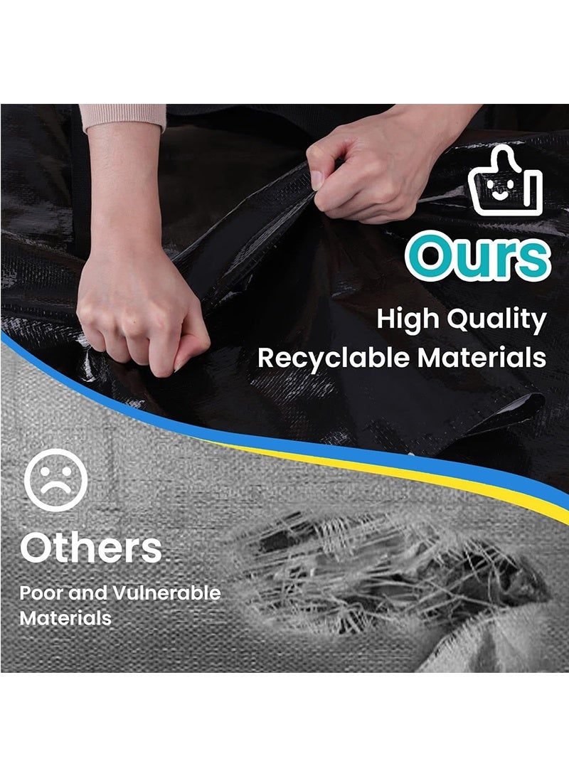 Topyich 4 Pack Heavy Duty Packing Bags,93L Extra Large Moving Bags with Zipper, Reinforced Handles and Tag Pocket,Storage Bags for Space Saving, Fold Flat - Image 4