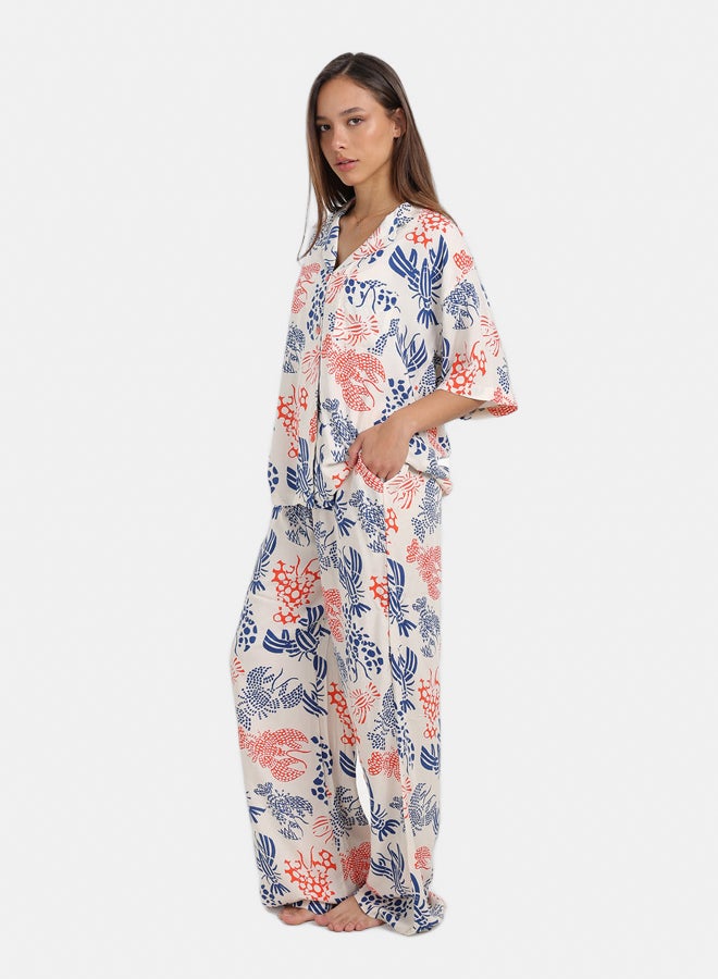 Carina Short Sleeve Printed Pyjama Set - Image 5