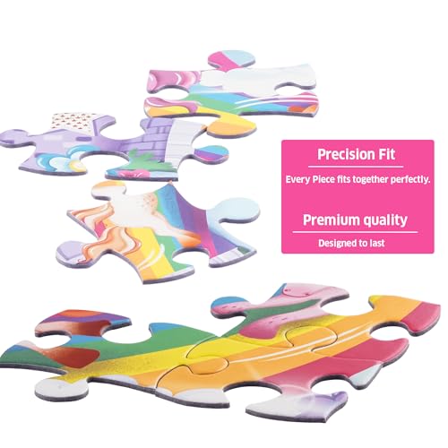 Chalk and Chuckles I Love Unicorns 100 Piece Jigsaw Puzzle, Secret Message Puzzle for Kids Age 5+, Birthday Gifts for Girls and Boys 6, 7 8, 9 Years Old - Image 5