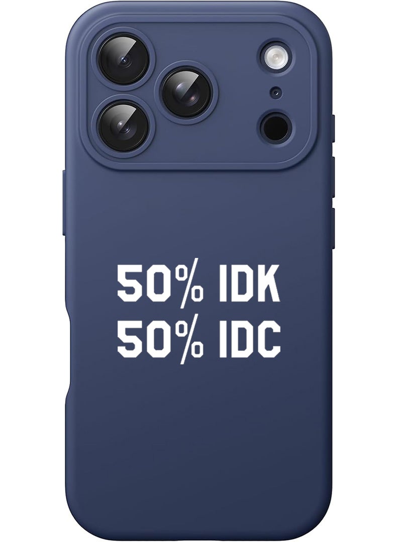 Theodor Protective Slim Fit Case Liquid Silicone Cover with Full Body Protection Anti-Scratch Shockproof Case For Apple iPhone 17 Pro Max (Blue) IDK IDC - White - Image 1