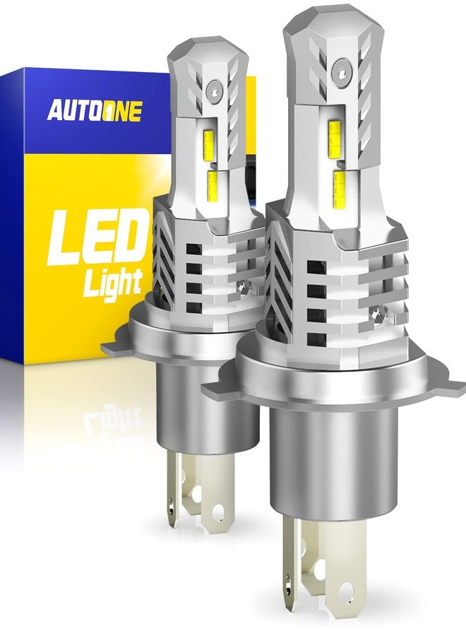 AUTOONE 9003/H4/HB2 Bulbs LED Super Bright, 6000K White H4 Fog Lights Halogen Raplacement, Canbus Ready Direct Fit, Pack of 2 - Image 1