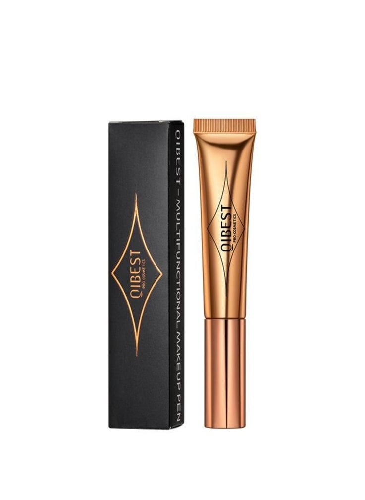 QiBest Highlighter and Blusher with Cushion Applicator Attached Easy to Blend Long Lasting & Smooth Natural Matte Finish Lightweight Super Silky Cream Contour Multifunctional Makeup Stick No.01  - Image 5