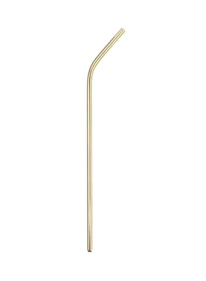 TD HOME 10-Piece Stainless Steel Drinking Straw Set Light Gold 26.7x0.6cm  - Image 3