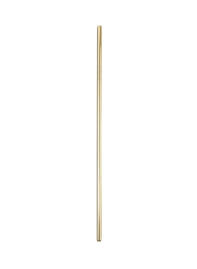 TD HOME 10-Piece Stainless Steel Drinking Straw Set Light Gold 26.7x0.6cm  - Image 2