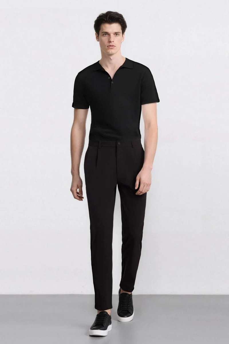 Jogger Straight Leg Stretchy Summer Fabric Trousers