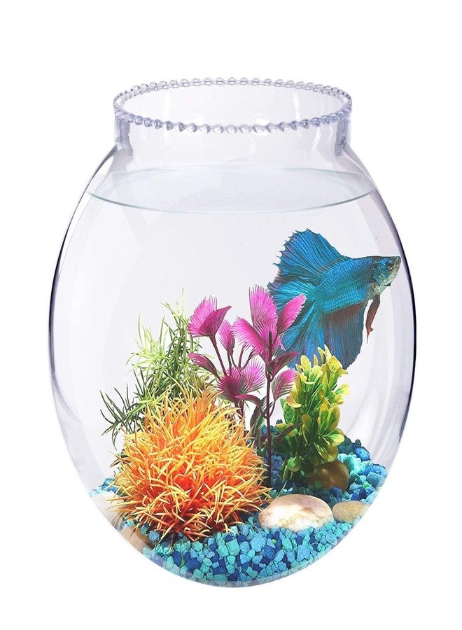 AYUTAS Mini Fish Bowl, 3 Layer Lucky Bamboo Plant Pot, Flower Vase for Gifts, Bedroom, Office, Table & Home Decoration - Pack of 1 Piece, 6 Inches - Image 1