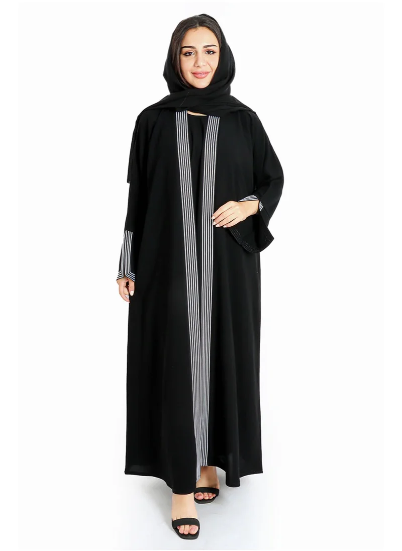 IKKXA Elegance Piping Modern Abaya AIK6068