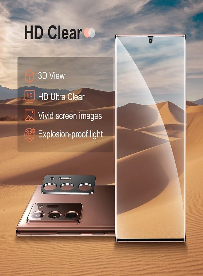 SYOSI for Samsung Note 20 Ultra Privacy Screen Protector, Support Fingerprint ID, Anti-peeping Black Full Adhesive Flexible Film, with Lens Protector, Automatic Scratch Repair Not Warped Surface - Image 5