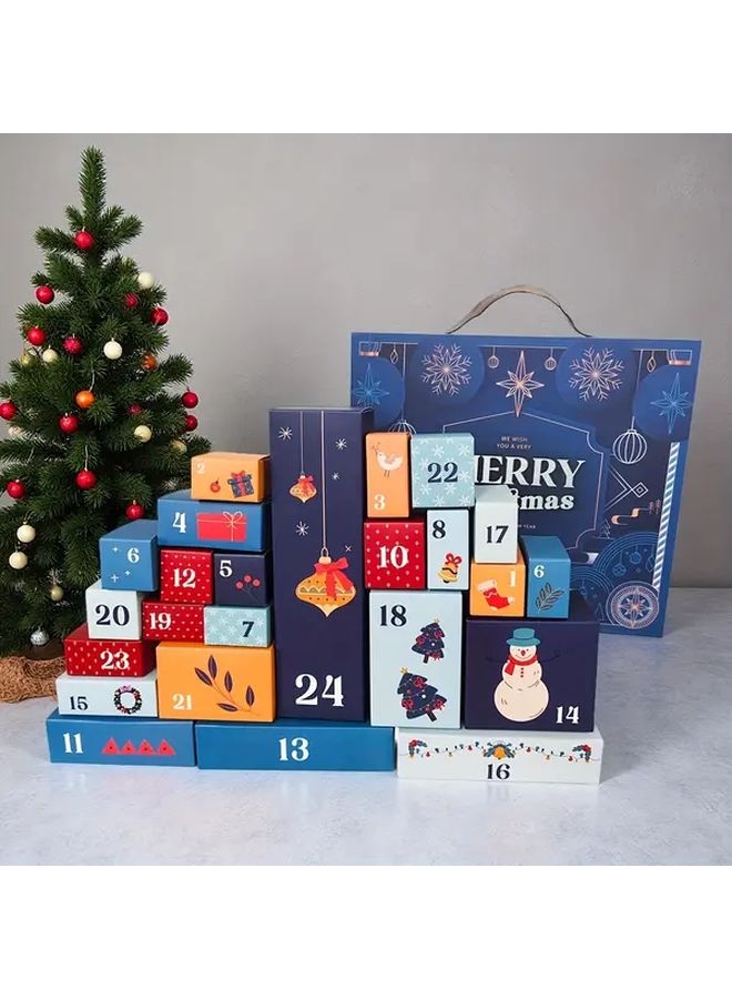 Christmas Countdown Gift Box With 24 Small Boxes Advent Calendar Empty Box - Image 5