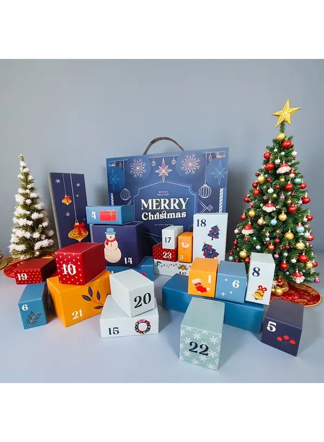 Christmas Countdown Gift Box With 24 Small Boxes Advent Calendar Empty Box - Image 2