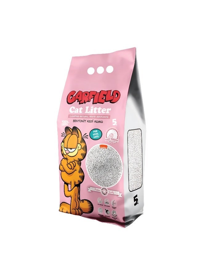 Garfield PET FAN GARFIELD Cat Litter 5Liter Baby Powder Scented - Image 1
