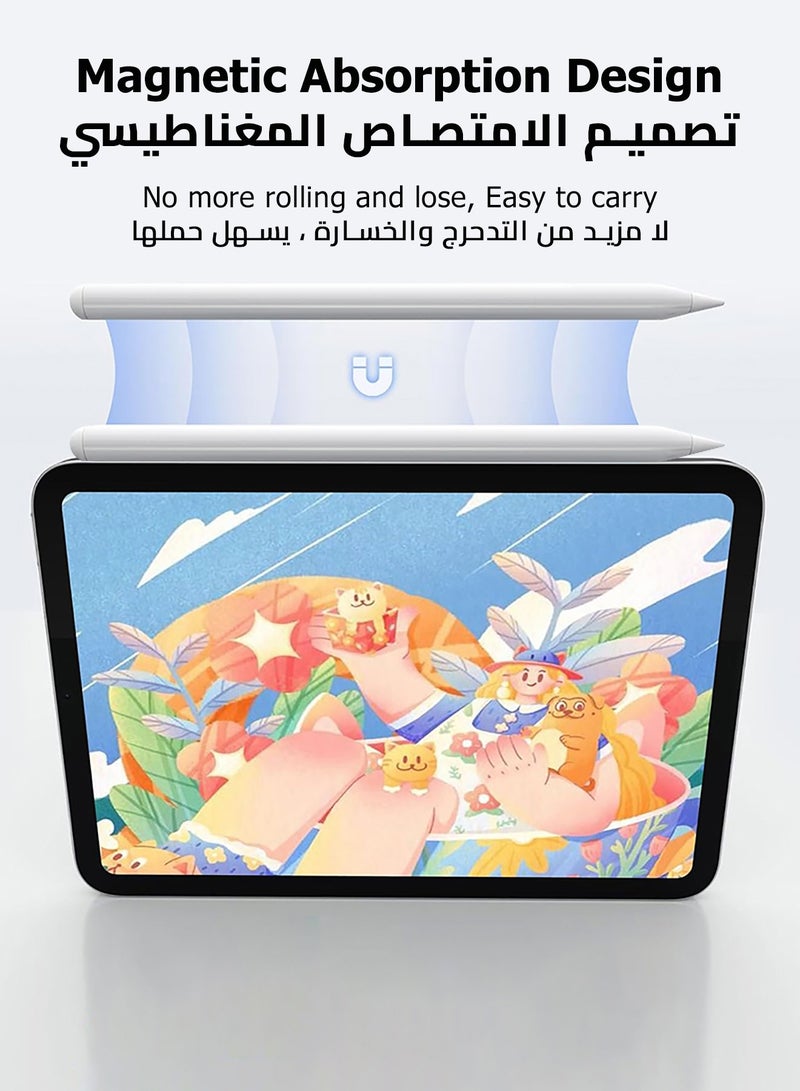 iPad Pencil for 11th  10th Generation with Palm Rejection, Stylus Pen for iPad【2018-2025 All Gen】iPad 8/9/10/11, iPad Pro 11/12.9/13-inch (M4), iPad Mini 5/6/7(A17 Pro), iPad Air 3/4/5 (M2/M3)(White) - Image 3