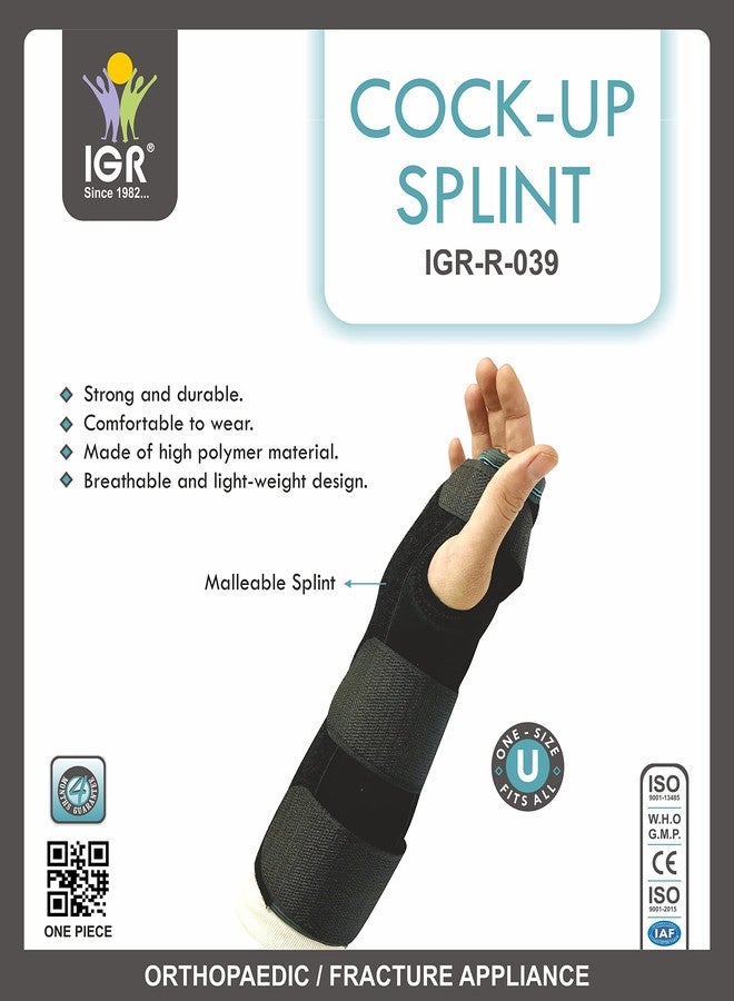 IGR جبيرة معصم مرنة من IGR، متلازمة النفق الرسغي | دعامة معصم عالمية، دعامة معصم لكسر كوليس، التواء/إجهاد المعصم - مقاس عالمي، رمادي - قطعة واحدة - Image 2