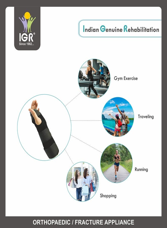 IGR جبيرة معصم مرنة من IGR، متلازمة النفق الرسغي | دعامة معصم عالمية، دعامة معصم لكسر كوليس، التواء/إجهاد المعصم - مقاس عالمي، رمادي - قطعة واحدة - Image 5