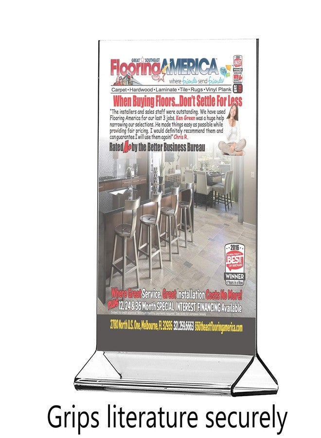 Marketing Holders 12 Pack Table Tent 4 x 6 Small Sign Holder Literature Flyer Frame Top Loading Vertical Letter Notices Menu Pricing Deli Table Tent Countertop Expo Event Sign Holder Display - Image 2