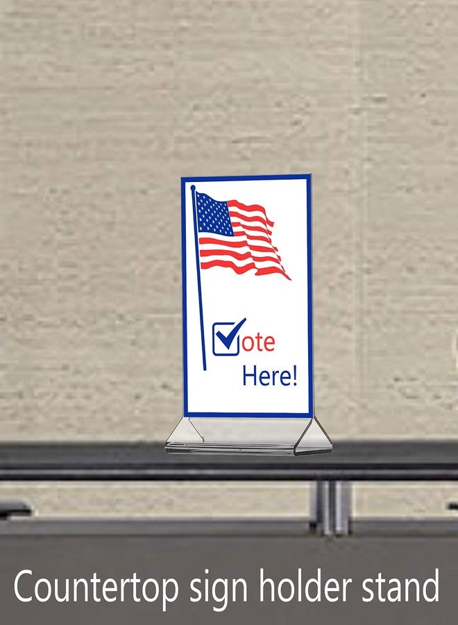 Marketing Holders 12 Pack Table Tent 4 x 6 Small Sign Holder Literature Flyer Frame Top Loading Vertical Letter Notices Menu Pricing Deli Table Tent Countertop Expo Event Sign Holder Display - Image 4