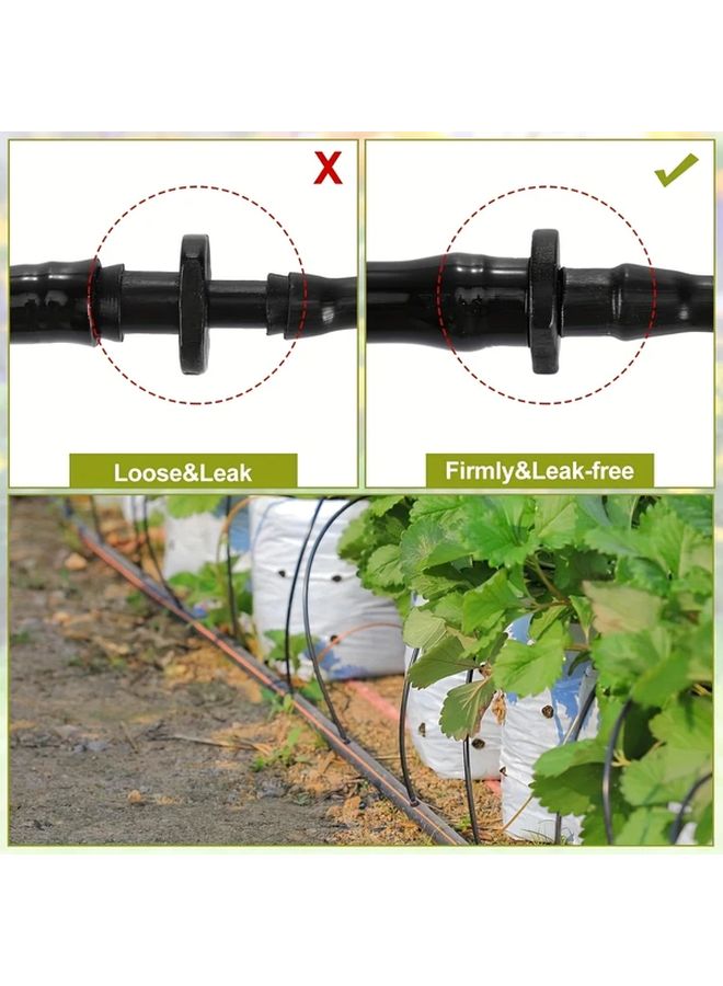 100 Pcs 1/8 1 4 Inch Plastic Barbed Straight Through Coupling Fitting For Drip Irrigation Lawn And Garden Efficient Watering - Image 2