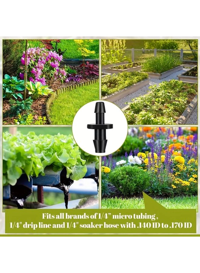 100 Pcs 1/8 1 4 Inch Plastic Barbed Straight Through Coupling Fitting For Drip Irrigation Lawn And Garden Efficient Watering - Image 5