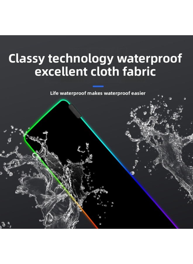 Cool Cartoon Luminous RGB Mouse Pad Student Bedroom Dormitory E-sports Computer Desk Special Non-slip Game Pad-Color:40*90-Pattern:Battle Of Twin Cities  - Image 5