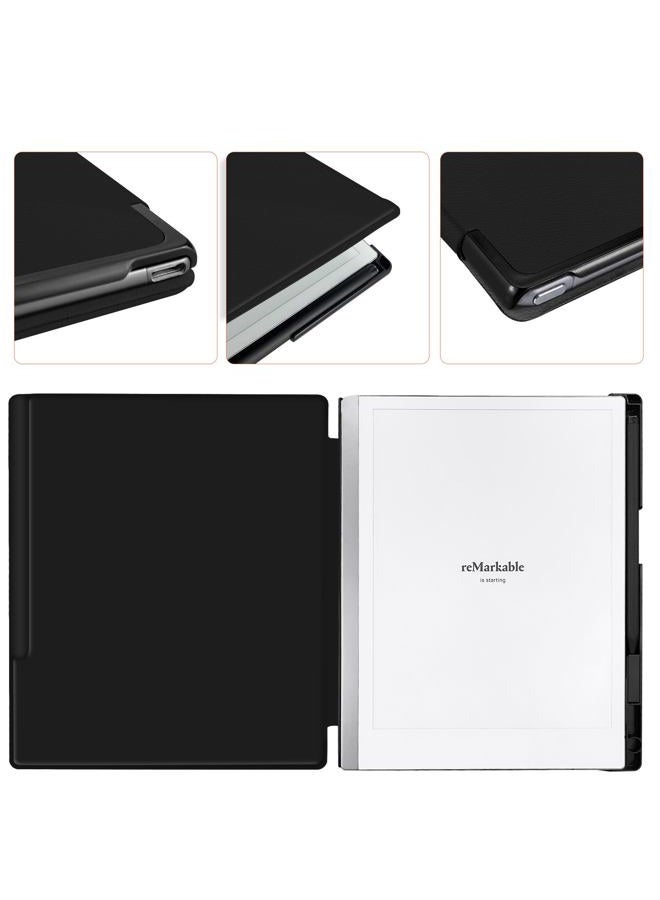 Aippdo Case for Remarkable 2 Paper Tablet 10.3" 2020 Released,Lightweight and Hard Back Shell Protective Book Folio Cover with Built-in Pen Holder,Comes with Remarkable 2 Pen Tips - Image 2