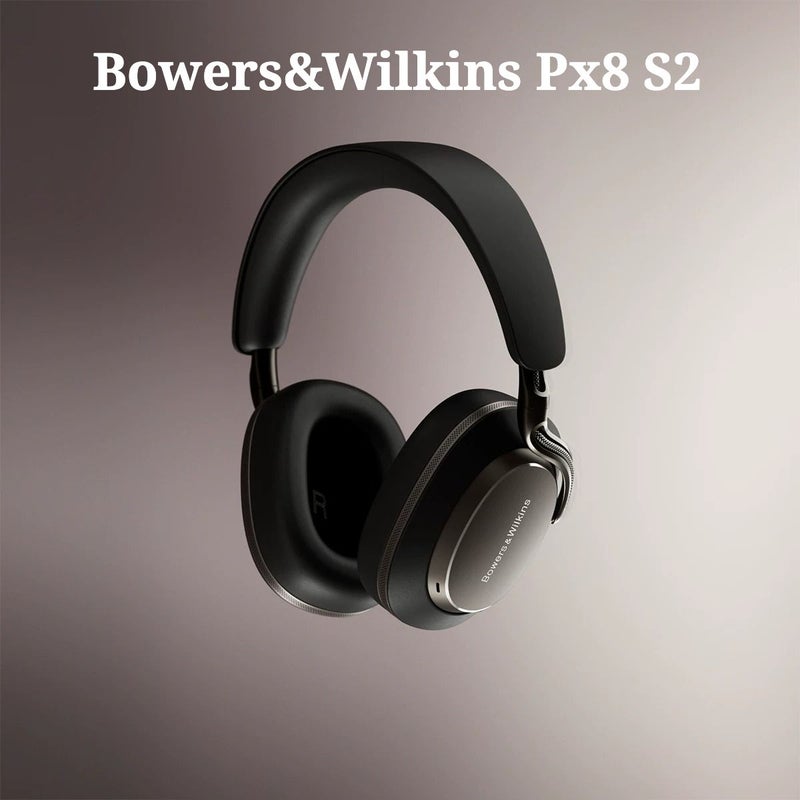 b w Bowers & Wilkins Px8 S2 Over-Ear Noise Cancelling Wireless Bluetooth Headphones, Black - Image 1