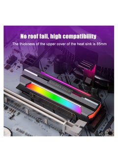 Y&D M.2 2280 Heatsink Cooler, Ssd Heatsinks Argb Thermal Pad 5v 3pin Radiator Cooling Sink, Solid State Disk for Ssd, Achieve Fixed Monochrome, Multi-Color Cycle Effects  - Image 3