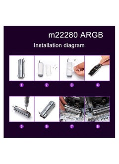 Y&D M.2 2280 Heatsink Cooler, Ssd Heatsinks Argb Thermal Pad 5v 3pin Radiator Cooling Sink, Solid State Disk for Ssd, Achieve Fixed Monochrome, Multi-Color Cycle Effects  - Image 5
