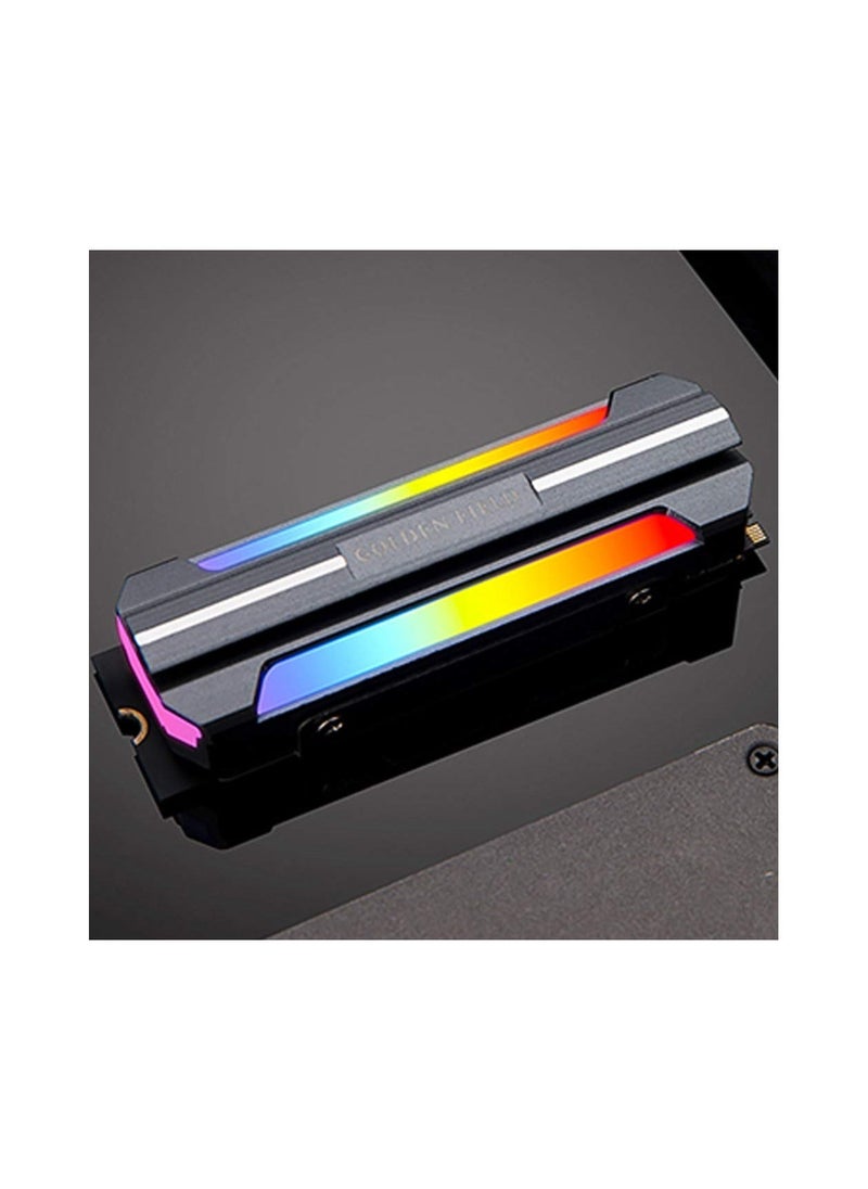 Y&D - M.2 2280 Heatsink Cooler, Ssd Heatsinks Argb Thermal Pad 5v 3pin Radiator Cooling Sink, Solid State Disk for Ssd, Achieve Fixed Monochrome, Multi-Color Cycle Effects - Image 1
