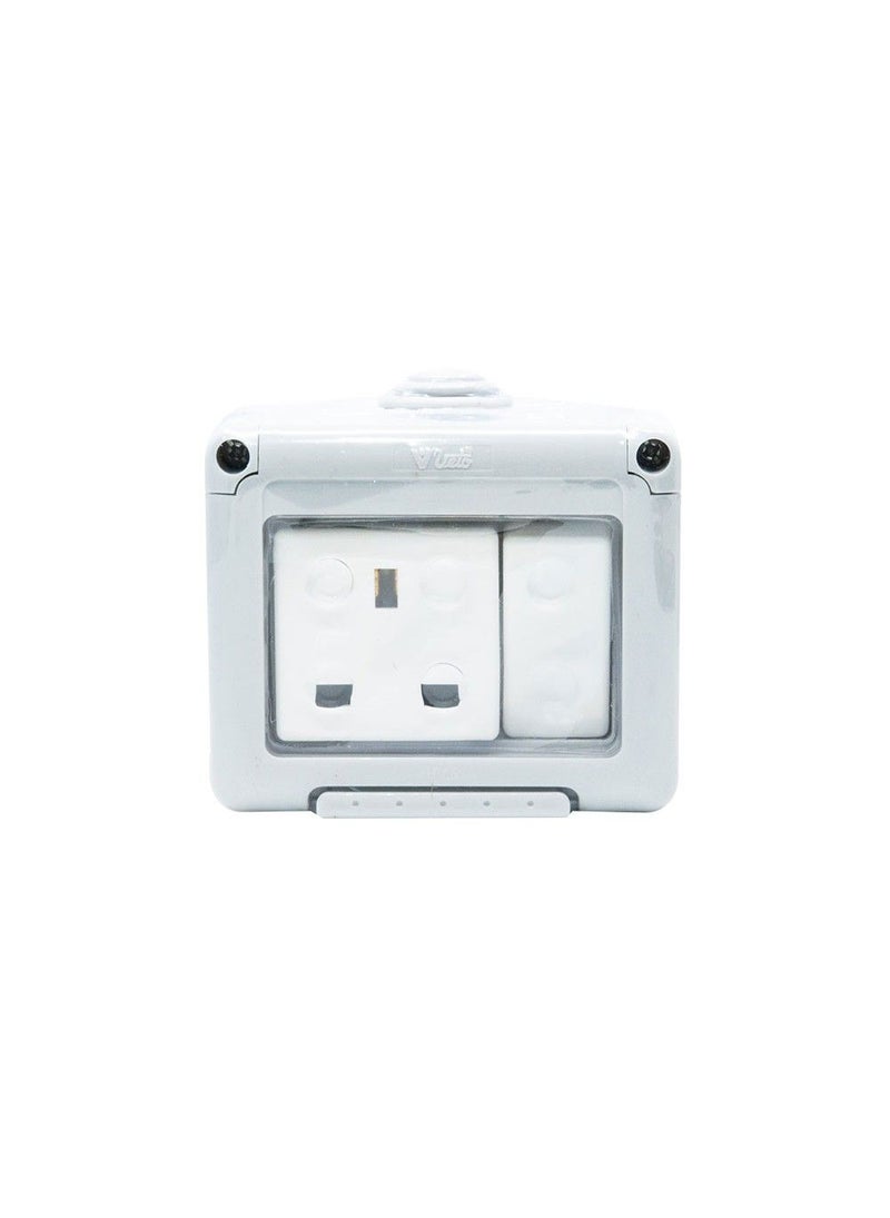 Veto مفتاح ومأخذ كهربائي مقاوم للماء 13A من فيتو - Image 1