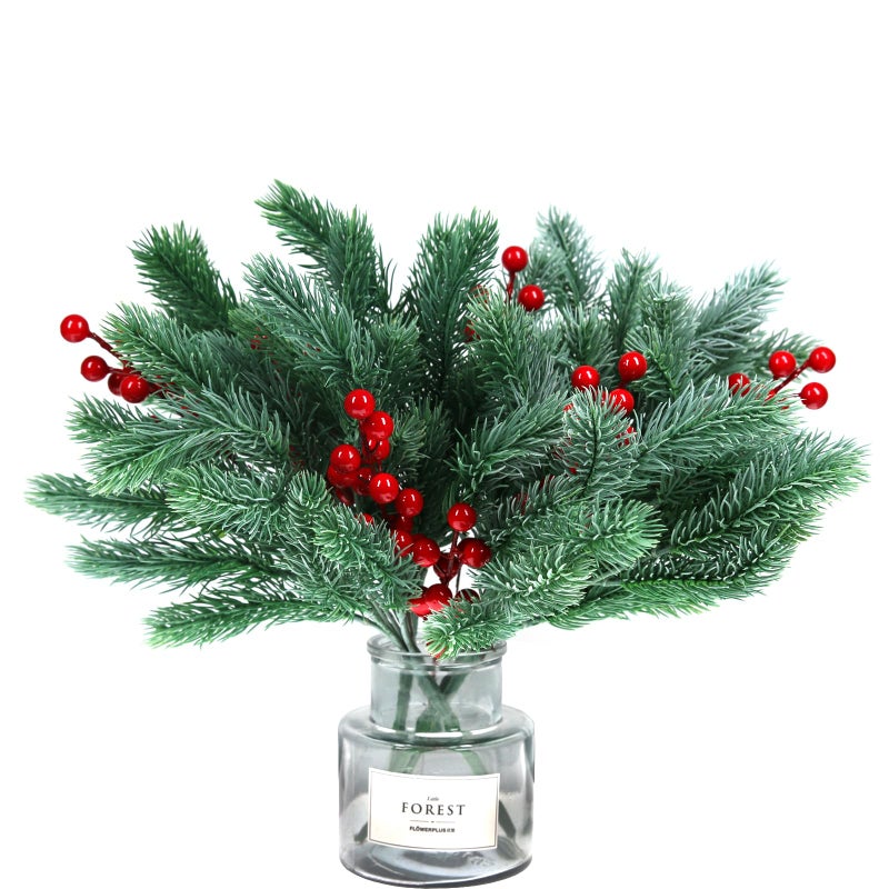 Tinsow Artificial Red Berry Stems Christmas Holly Berry Branches Red Berry Picks For Holiday Home Decor And Crafts (Red  30) - Image 5