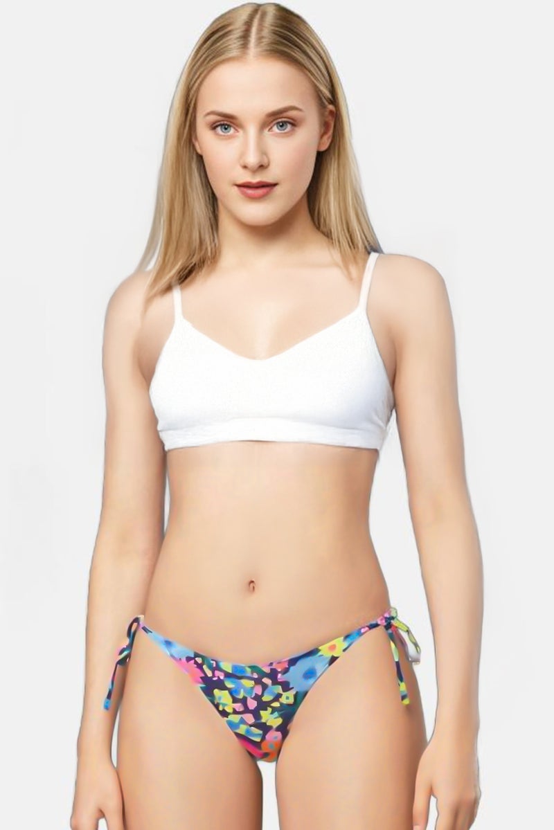 Aerie بلوزة بيكيني غير مبطنة بطبعة زهور للنساء، متعددة الألوان - Image 1