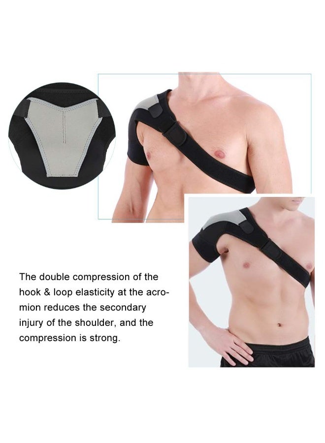 DIOTTI Adjustable Shoulder Support Brace with Hot/Cold Therapy Pocket, Breathable Neoprene Strap for Rotator Cuff, AC Joint, Tendonitis & Shoulder Pain Relief for Men & Women - Image 3