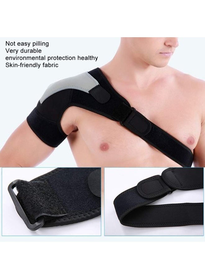 DIOTTI Adjustable Shoulder Support Brace with Hot/Cold Therapy Pocket, Breathable Neoprene Strap for Rotator Cuff, AC Joint, Tendonitis & Shoulder Pain Relief for Men & Women - Image 2
