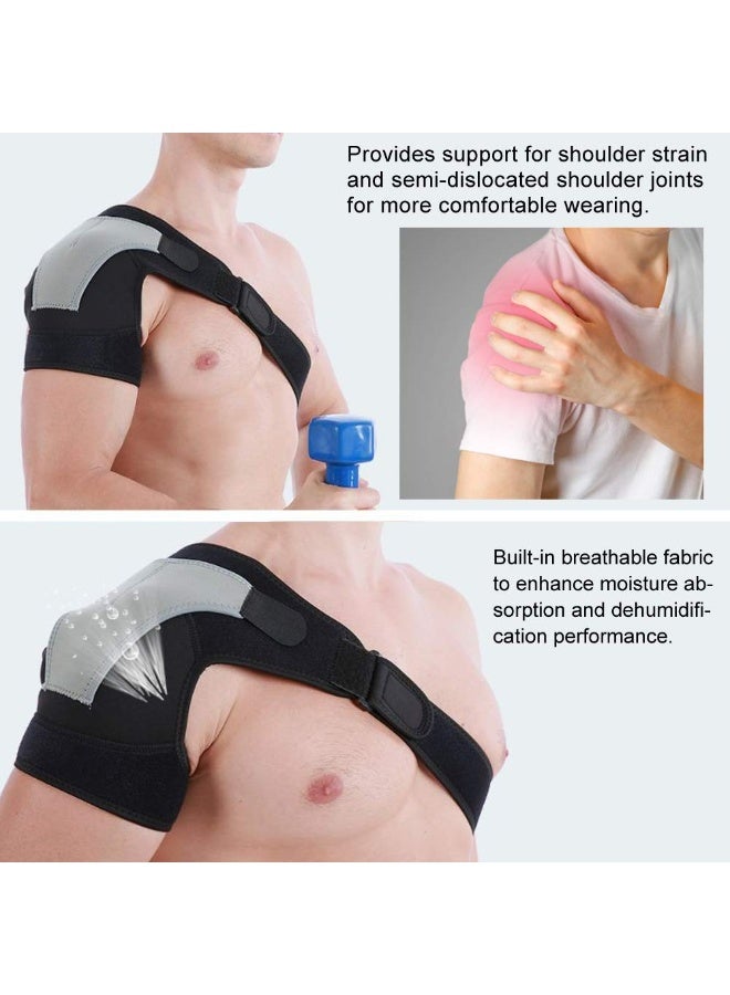 DIOTTI Adjustable Shoulder Support Brace with Hot/Cold Therapy Pocket, Breathable Neoprene Strap for Rotator Cuff, AC Joint, Tendonitis & Shoulder Pain Relief for Men & Women - Image 4