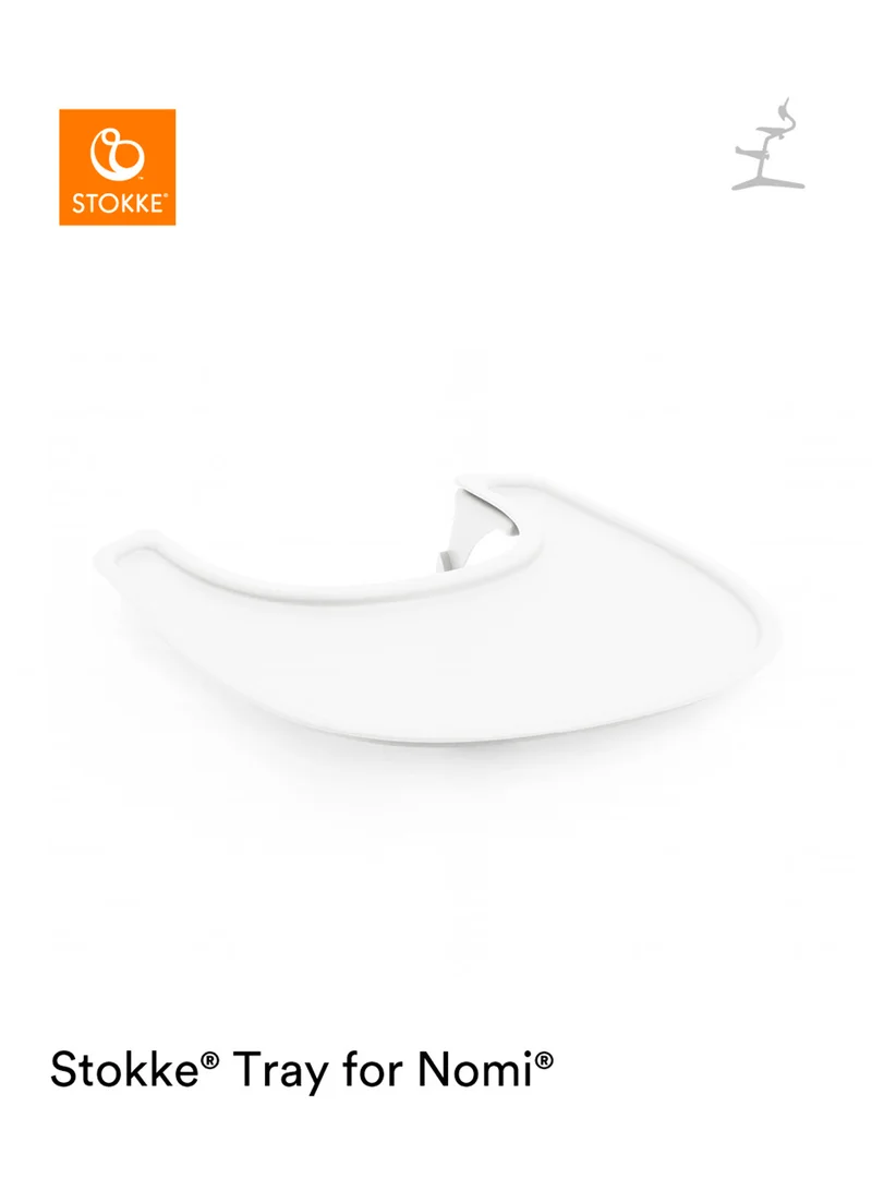 STOKKE Tray, White Design Ed Exclusively For Tripp Trapp Chair, Tripp Trapp Baby Set Convenient To Use And Clean Made With Bpa - Free Plastic Suitable For Toddlers 6 - 36 Months