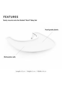 STOKKE Tray, White Design Ed Exclusively For Tripp Trapp Chair, Tripp Trapp Baby Set Convenient To Use And Clean Made With Bpa - Free Plastic Suitable For Toddlers 6 - 36 Months  - Image 2