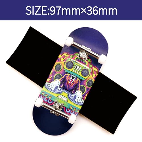 RACOFSB 36mm Pro Fingerboard with Wooden Finger Skateboard Deck Upgraded Finger Board Trucks Street Shape Bearing Wheels DJ - Image 5