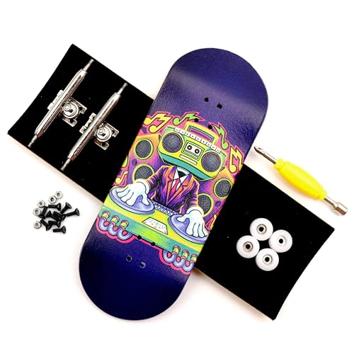 RACOFSB 36mm Pro Fingerboard with Wooden Finger Skateboard Deck Upgraded Finger Board Trucks Street Shape Bearing Wheels DJ - Image 1
