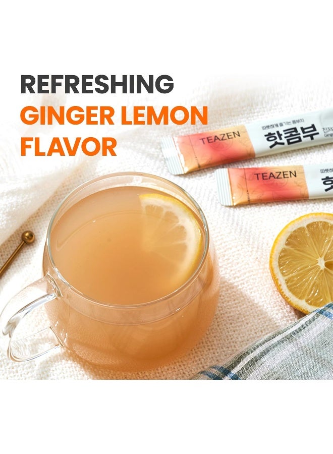 TEAZEN Ginger Lemon Hot Kombucha Tea - Image 3