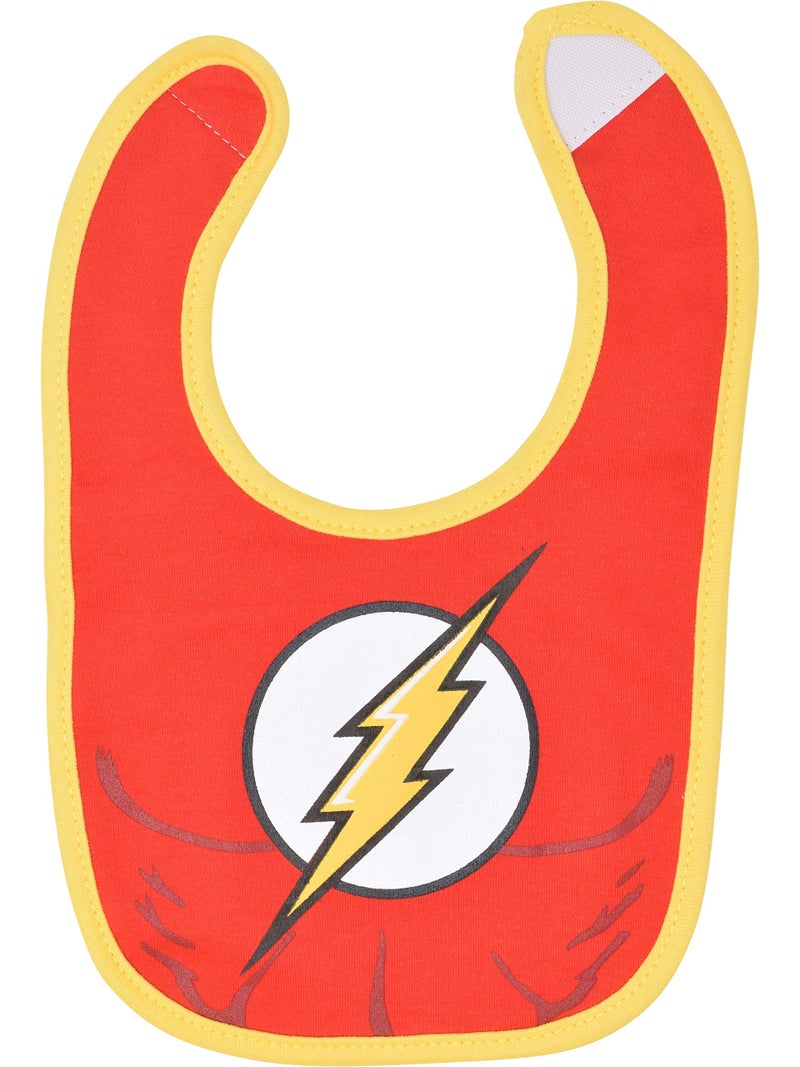 Warner Bros Justice League Baby Boys 6 Pack Bibs Superman Batman Flash Aquaman Green Lantern - Image 2