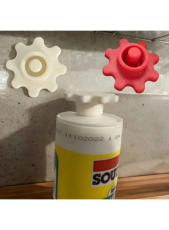 Red Caulk Gun Seal Cap PVC Dust Proof Plug Prevents Drying Out Flexible - Image 5