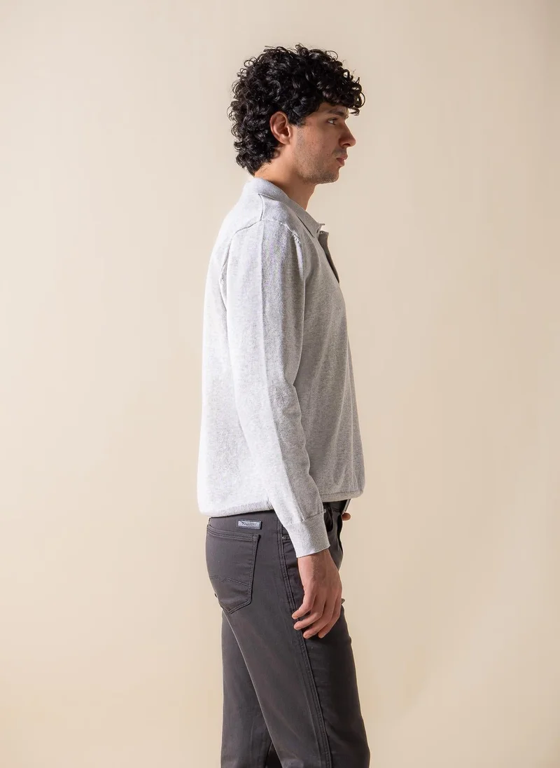 Shapes Grey SOFT KNIT POLO SHIRT for Men | Best Price UAE