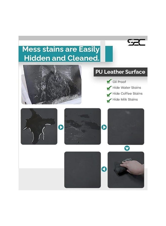 S2C Anti-Slip Kitchen Mat, Dish Drying Mat, High Absorbent, 3.5mm Thick, 60x40cm Black - Image 4
