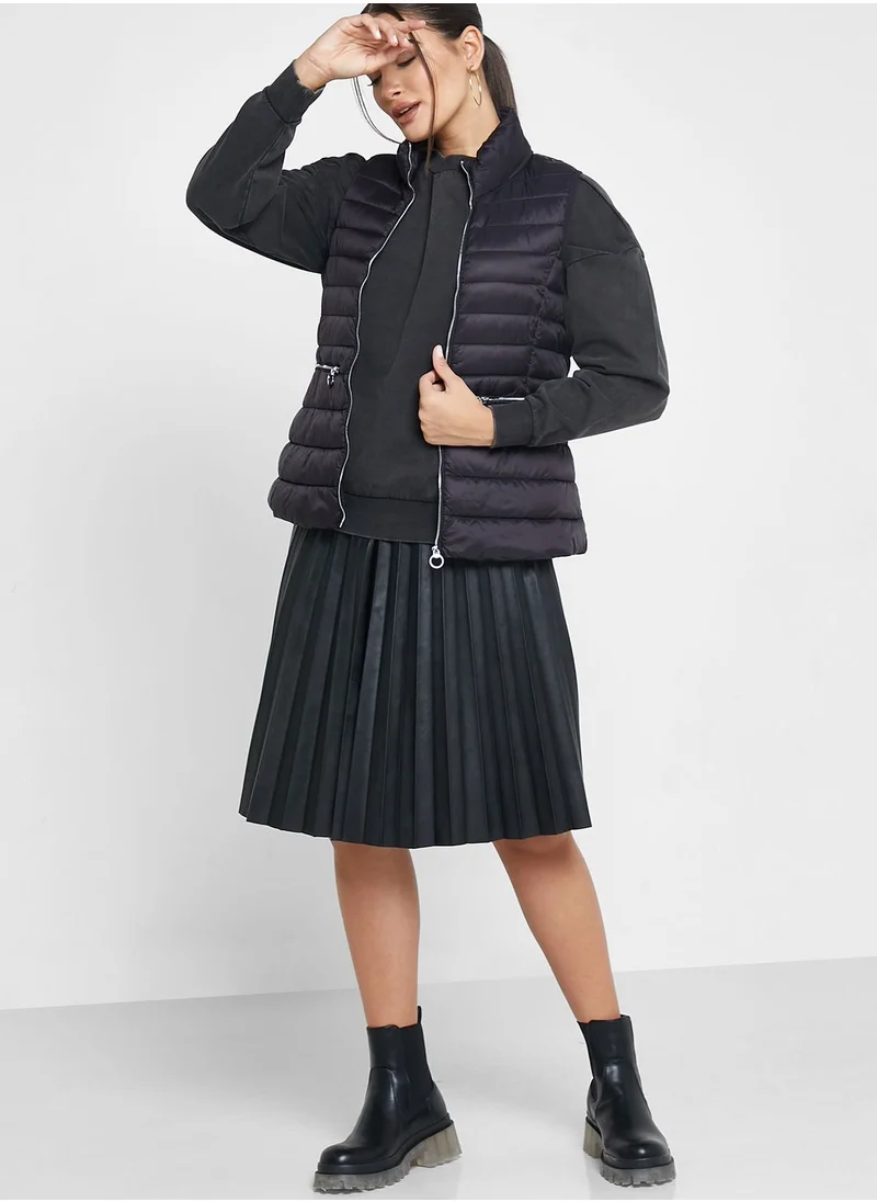 ONLY Zip Through Puffer Vest Jacket