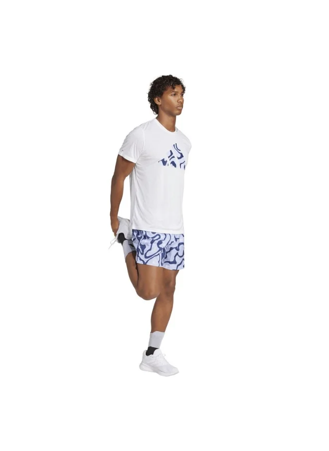 اديداس adidas RUN IT BL TEE M White Running T-SHIRTS for Men - XS
