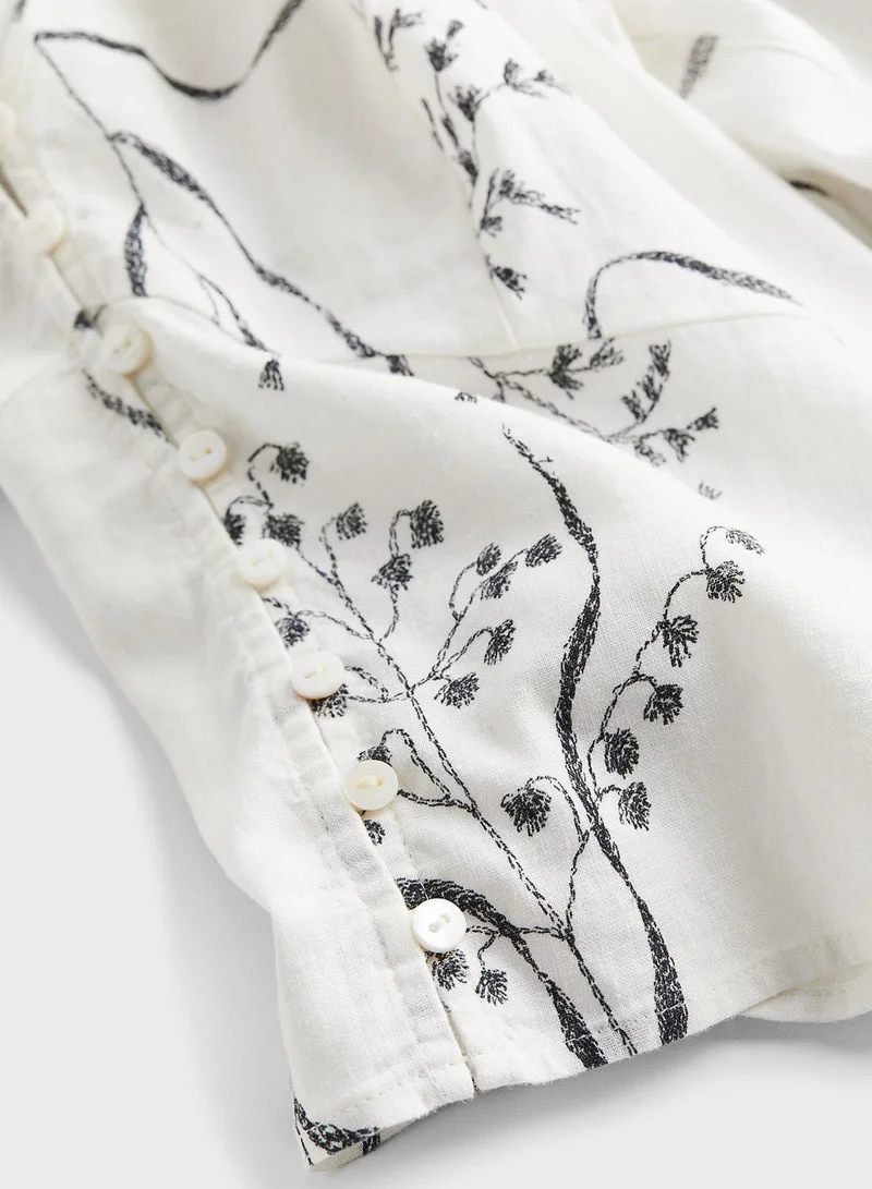 H&M Printed Tiered Top