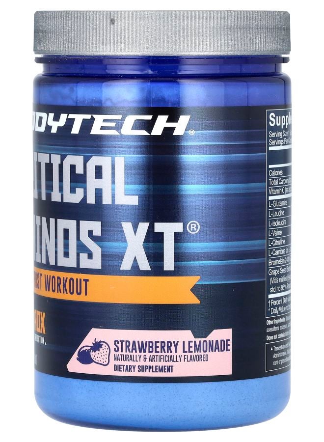 BODYTECH Critical Aminos XT Intra/Post Workout Strawberry Lemonade 16 oz (455 g) - Image 2