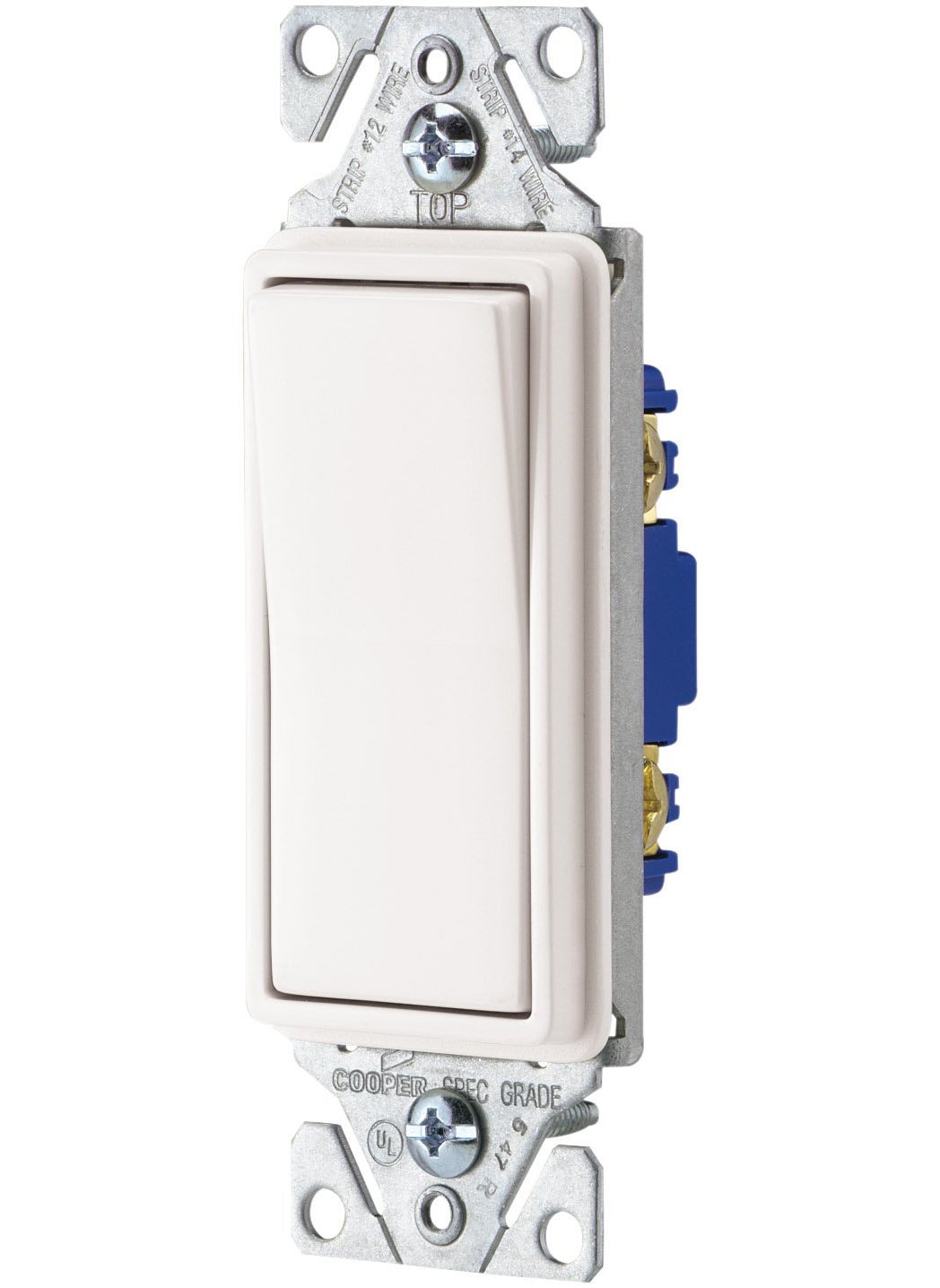 Eaton EATON Wiring 7501W-BOX 15-Amp 120-Volt Single-Pole Decorator, White 